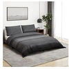Image de Ensemble de housse de couette gris foncé 225x220 cm Coton