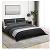Image de Ensemble de housse de couette noir et blanc 200x200 cm Coton 136504