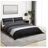 Image de Ensemble de housse de couette noir et blanc 260x220 cm Coton