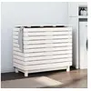 Image de Panier à linge blanc 88,5x44x76 cm Bois massif de pin 832324