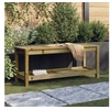 Image de Banc de jardin - - 108x35x45 cm - Bois de pin imprégné - 2 personnes - Extérieur