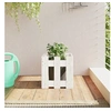 Image de Jardinière avec design de clôture blanc 30x30x30 cm pin massif 832443