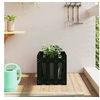 Image de Jardinière avec design de clôture noir 40x40x40 cm pin massif 832449