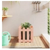 Image de Jardinière avec design de clôture 40x40x40 cm Douglas massif 832450
