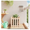 Image de Jardinière avec design de clôture 50x50x50 cm pin massif 832452