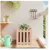 Image de Jardinière avec design de clôture 50x50x50 cm Douglas massif 832455