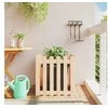 Image de Jardinière avec design de clôture 60x60x60 cm pin massif 832457
