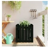 Image de Jardinière avec design de clôture noir 60x60x60 cm pin massif 832459