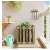 Image de Jardinière avec design de clôture 60x60x60 cm pin imprégné