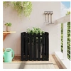 Image de Jardinière avec design de clôture noir 70x70x70 cm pin massif 832464