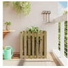 Image de Jardinière avec design de clôture 70x70x70 cm pin imprégné 832466