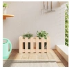 Image de Jardinière avec design de clôture 60x30x30 cm pin massif 832467