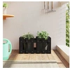 Image de Jardinière avec design de clôture noir 60x30x30 cm pin massif 832469