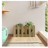 Image de Jardinière avec design de clôture 60x30x30 cm pin imprégné 832471
