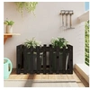 Image de Lit surélevé de jardin design de clôture 100x50x50cm pin massif 832479