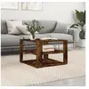 Image de Table basse chêne fumé 59,5x59,5x40 cm bois d'ingénierie 834254