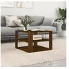 Image de Table basse chêne marron 59,5x59,5x40 cm bois d'ingénierie, table d'appoint, table de salon, table latérale, bout de 834256