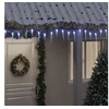 Image de Guirlande Lumineuse à Glaçons Noël 200 LED, Eclairage de Noël, Lumières de Stalactite Glaçons, Décoration de Jardin Cours, Blanc Acrylique PVC