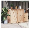Image de Armoire de Cuisine d'Extérieur, Meuble de Rangement, Organisateur de Jardin Terrasse Patio Extérieur, Marron Bois de Pin Massif
