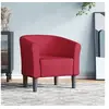Image de Chaise cabriolet rouge bordeaux tissu