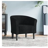 Image de Chaise de bureau H. 68 cm non pliable en bois interieur noir