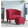 Image de Chaise cabriolet avec repose pied rouge bordeaux tissu