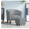 Image de Chaise cabriolet avec repose pied gris clair tissu