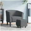 Image de Chaise cabriolet avec repose pied gris foncé tissu