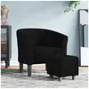 Image de Chaise cabriolet avec repose pied noir tissu