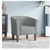Image de Chaise cabriolet gris foncé velours