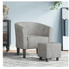 Image de Chaise cabriolet avec repose pied gris clair velours