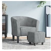 Image de Chaise cabriolet avec repose pied gris foncé velours