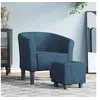 Image de Chaise cabriolet avec repose pied bleu foncé velours
