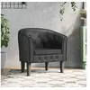 Image de Chaise cabriolet noir similicuir