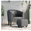 Image de Chaise cabriolet avec repose pied gris similicuir