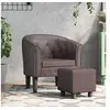 Image de Chaise cabriolet avec repose pied marron similicuir