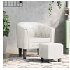 Image de Fauteuil Cabriolet avec Repose-pied, Chaise avec Accoudoirs, Canapé avec Dossier, Siège Rembourré Salon Chambre, 356466
