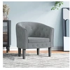 Image de Chaise cabriolet gris foncé velours