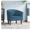 Image de Chaise cabriolet bleu foncé velours