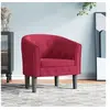 Image de Fauteuil rouge bordeaux velours