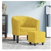 Image de Fauteuil Cabriolet avec Repose-pied, Chaise avec Accoudoirs, Canapé avec Dossier, Siège Rembourré Salon Chambre, 356484