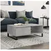 Image de Table Basse, Table d'Appoint avec 2 Compartiments, Bout de Canapé avec Pieds, Meuble de Salon Salle de Séjour, Gris Béton Bois d'Ingénierie