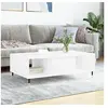 Image de Table basse blanc brillant 104x60x35 cm bois d'ingénierie827078