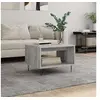 Image de Table Basse, Table d'Appoint avec Pieds, Bout de Canapé avec Rangement, Meuble de Salle de Séjour, Moderne, Sonoma Gris Bois d'Ingénierie