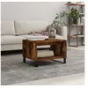 Image de Table Basse, Table d'Appoint avec Pieds, Bout de Canapé avec Rangement, Meuble de Salle de Séjour, Moderne, Chêne Fumé Bois d'Ingénierie