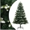 Image de Sapin de Noël Artificiel à Charnières avec Neige Floquée, Arbre de Noël avec Pointes, Décoration de Fête Intérieur Extérieur, Moderne, 120 cm