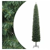 Image de Sapin de Noël Mince avec Support, Arbre de Noël Artificiel, Décoration de Fête Vacance Maison Intérieur Extérieur, 300 cm PVC