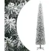 Image de Sapin de Noël mince avec support et flocon de neige 300 cm PVC