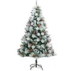 Image de Sapin de Noël artificiel avec pommes de pin et baies 210 cm