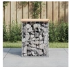 Image de Banc de jardin design de gabion 33x31x42 cm bois massif de pin 834326